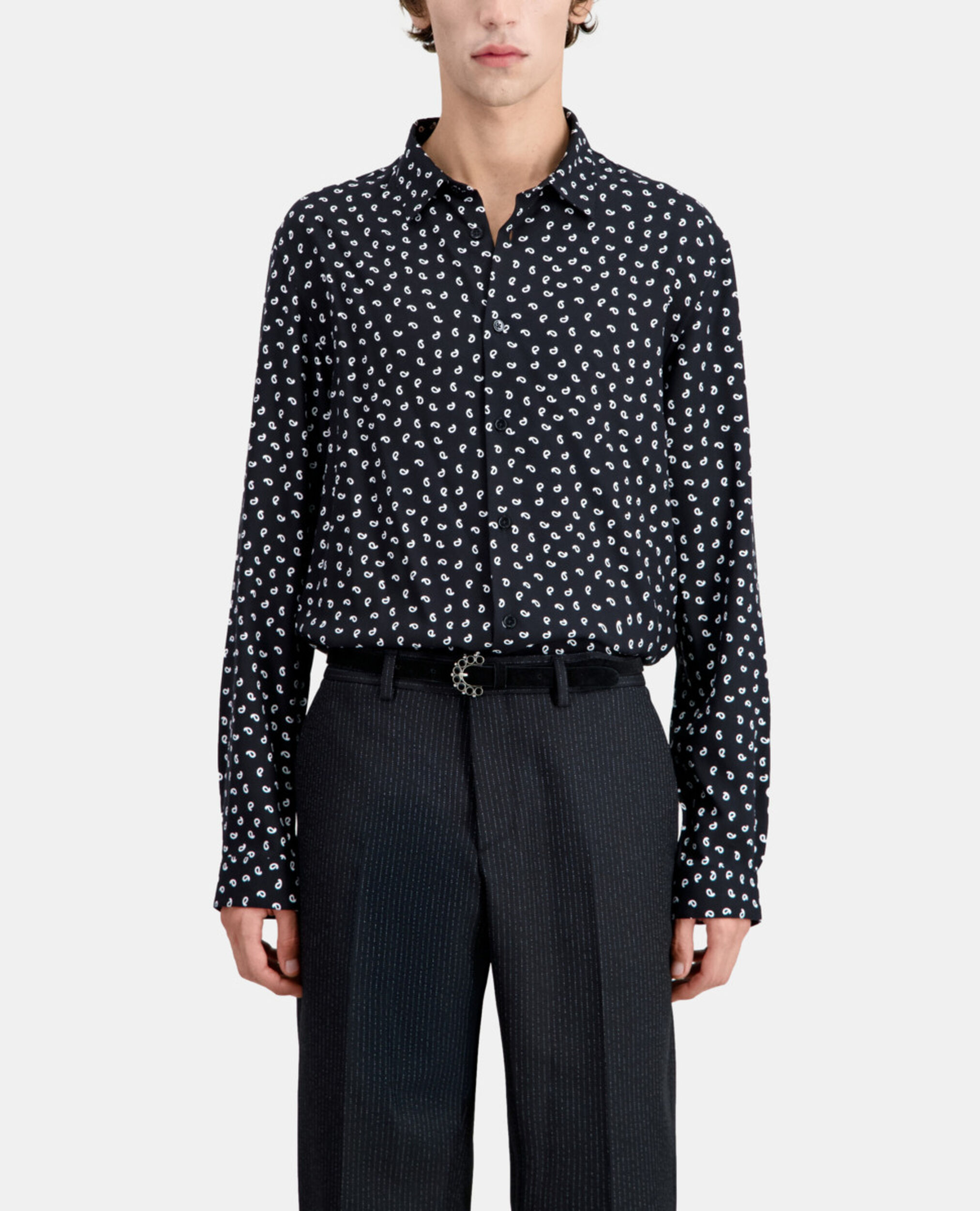 Chemise imprimée, BLACK WHITE, hi-res image number null