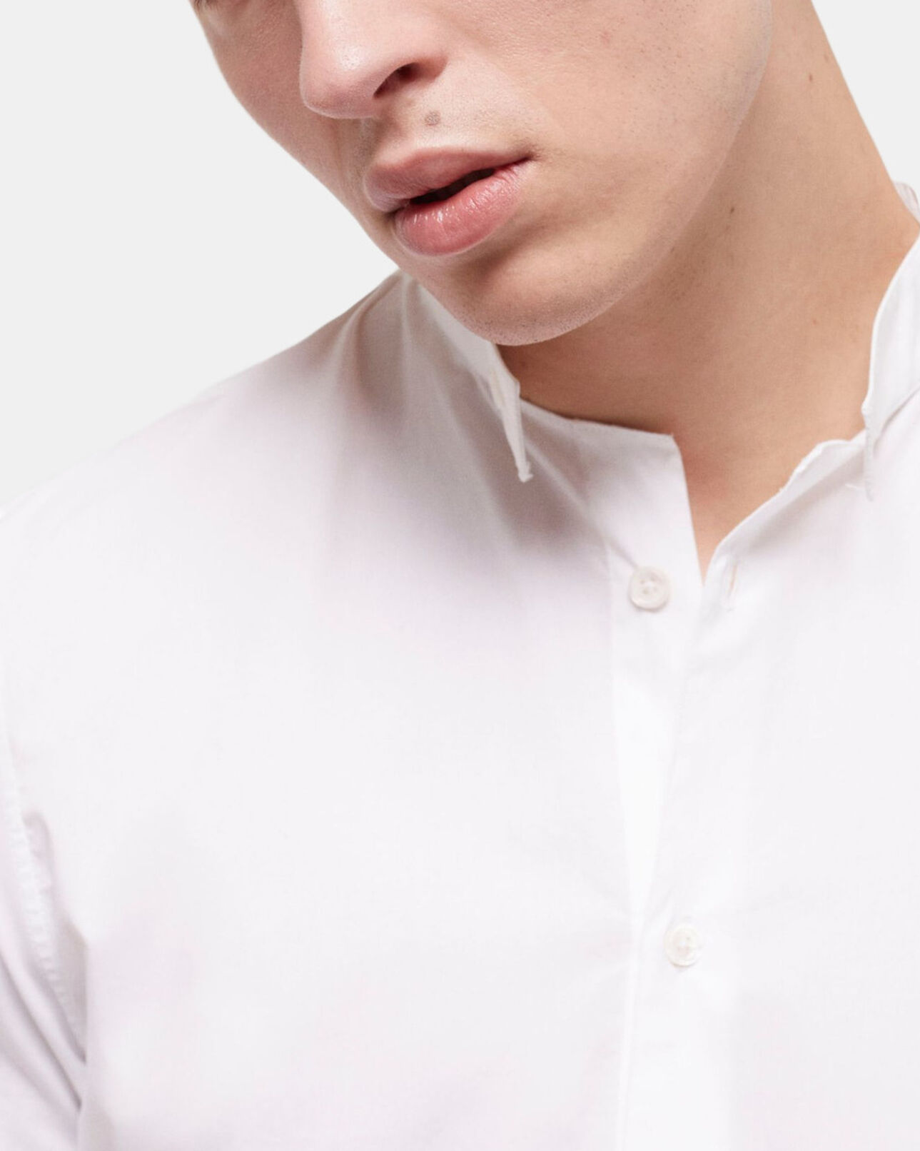 The Kooples HERREN WHITE weißes hemd mit offizierskragen