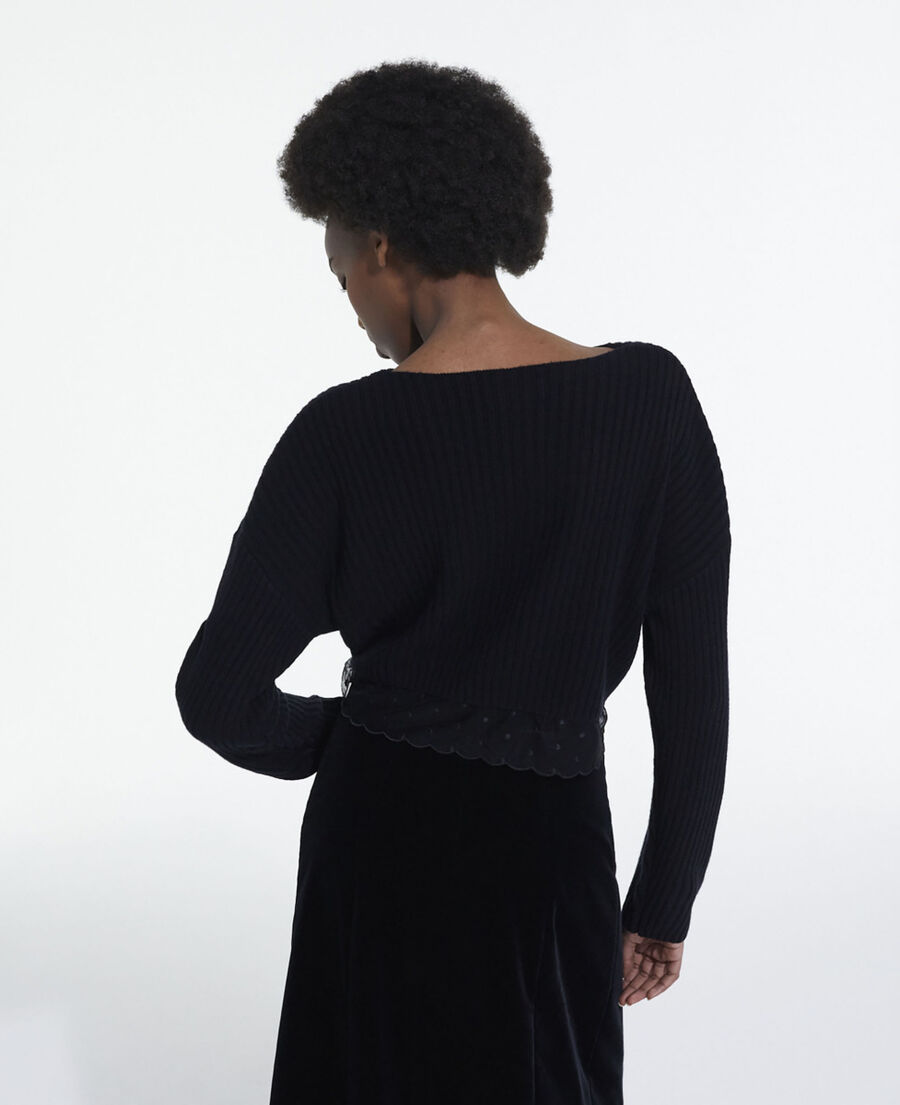 short black wool sweater