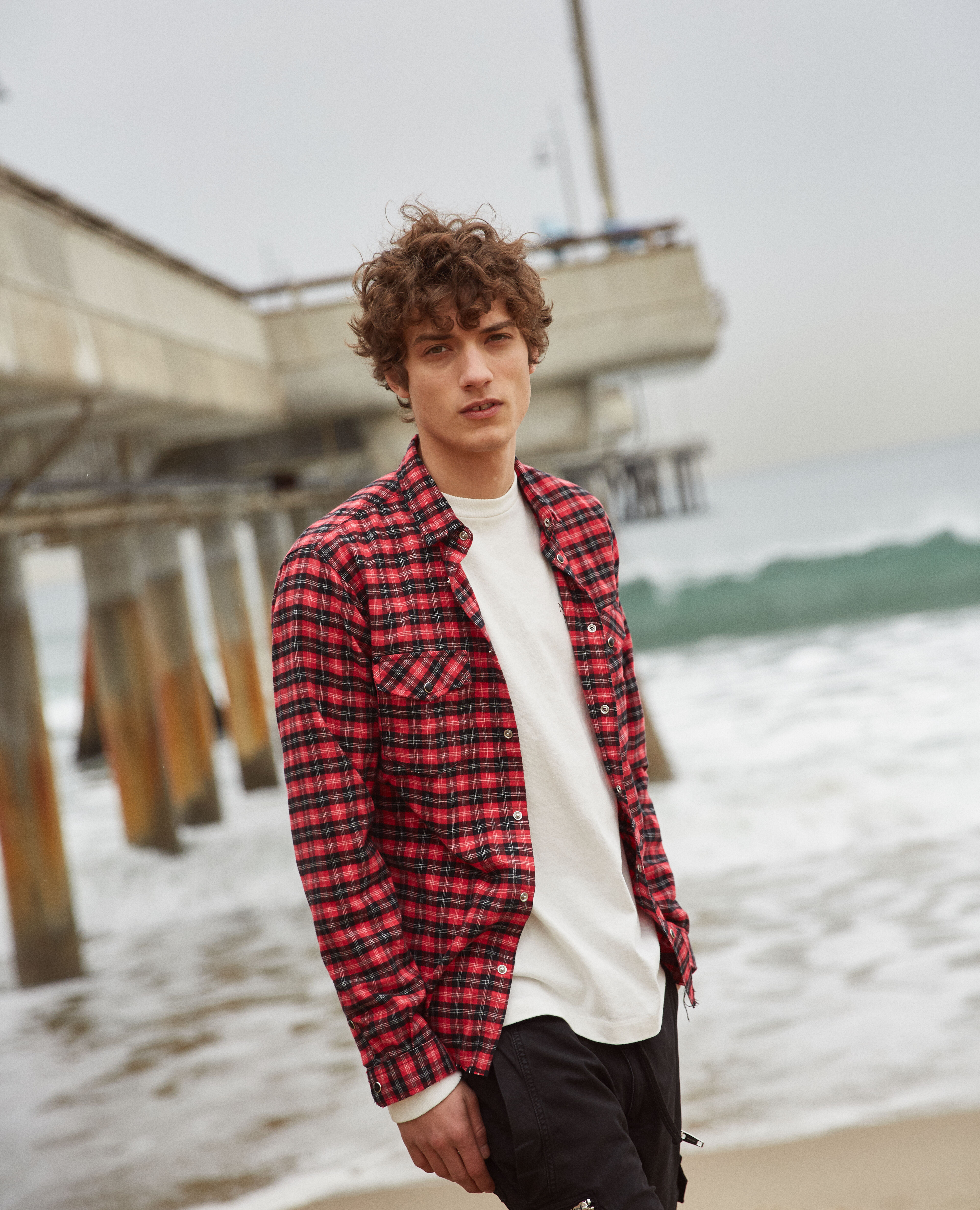 Red and black checkered dress shirt clearance