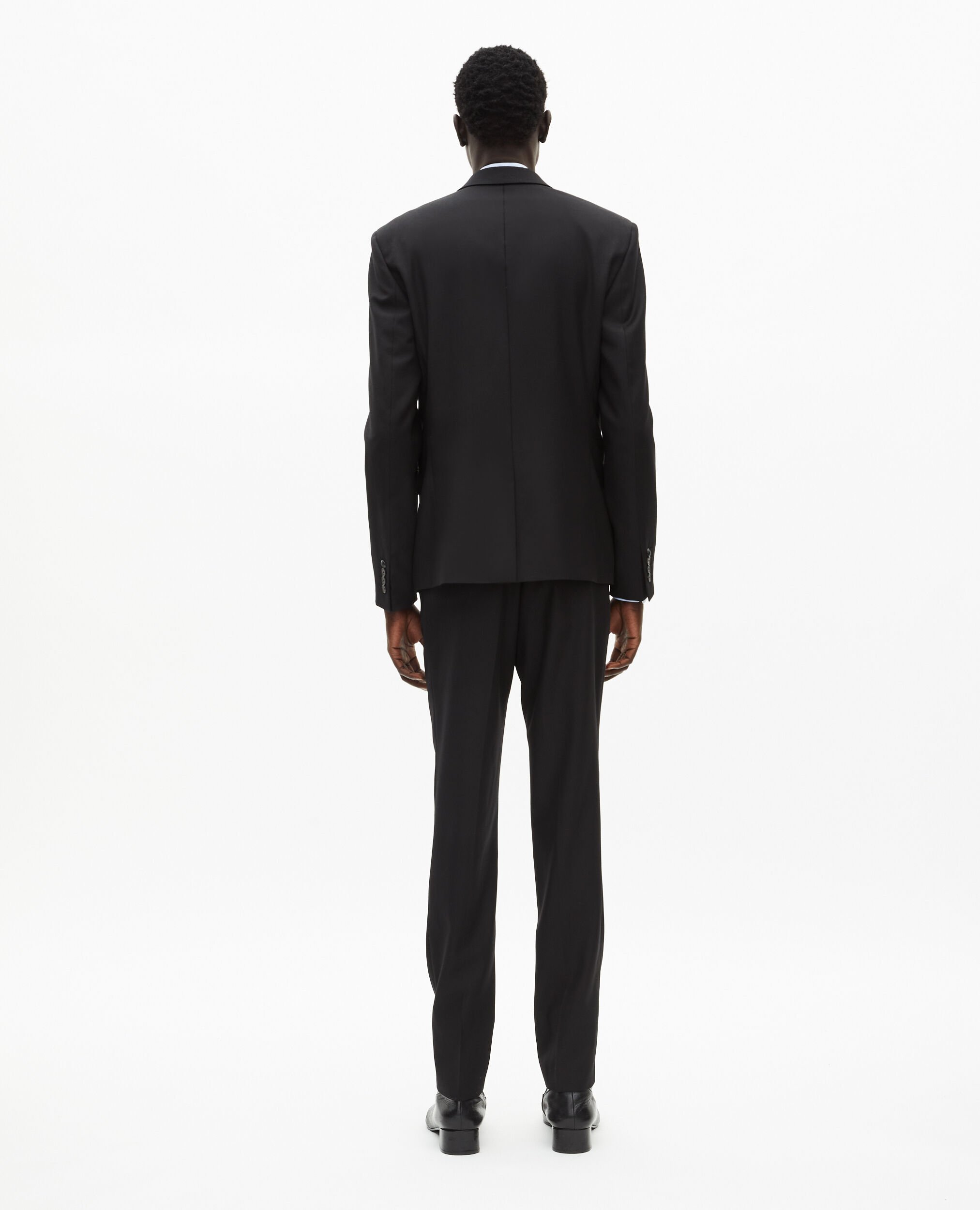Black wool suit jacket tailored fit, BLACK, hi-res image number null