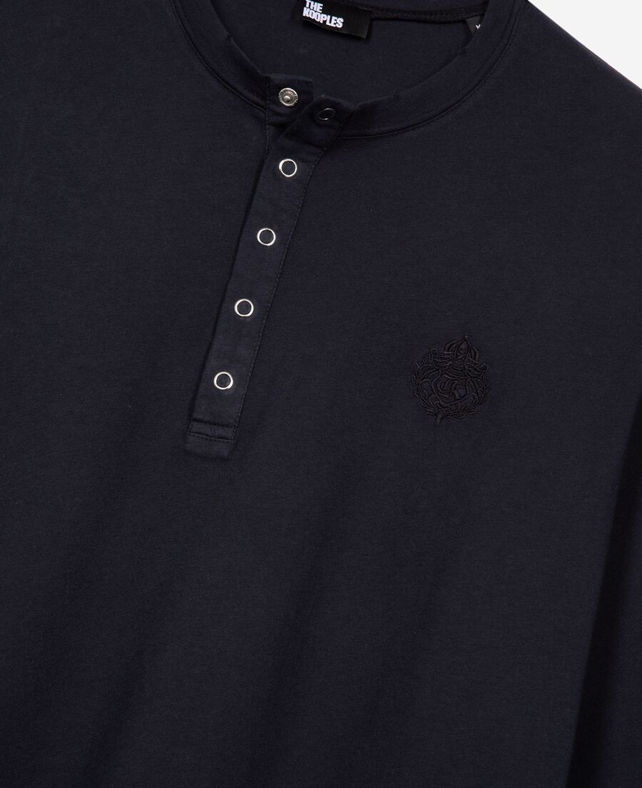 The Kooples H DARK NAVY long-sleeved navy t-shirt
