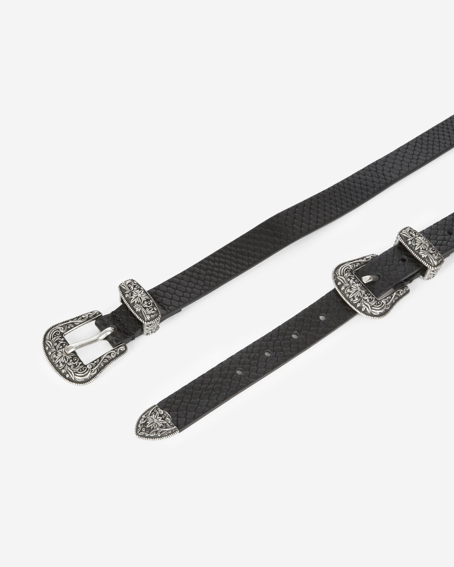 Women's black belt, BLACK / SILVER, hi-res image number null