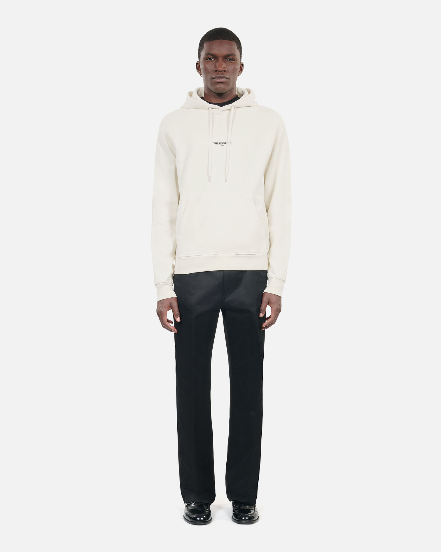Sweatshirt à capuche Logo écru, OFF WHITE, hi-res image number null