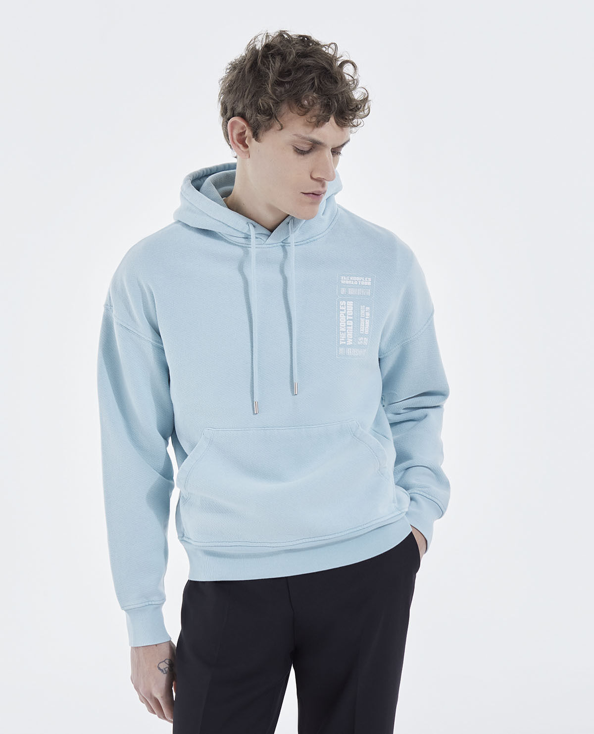 Oversized baby blue hoodie shop