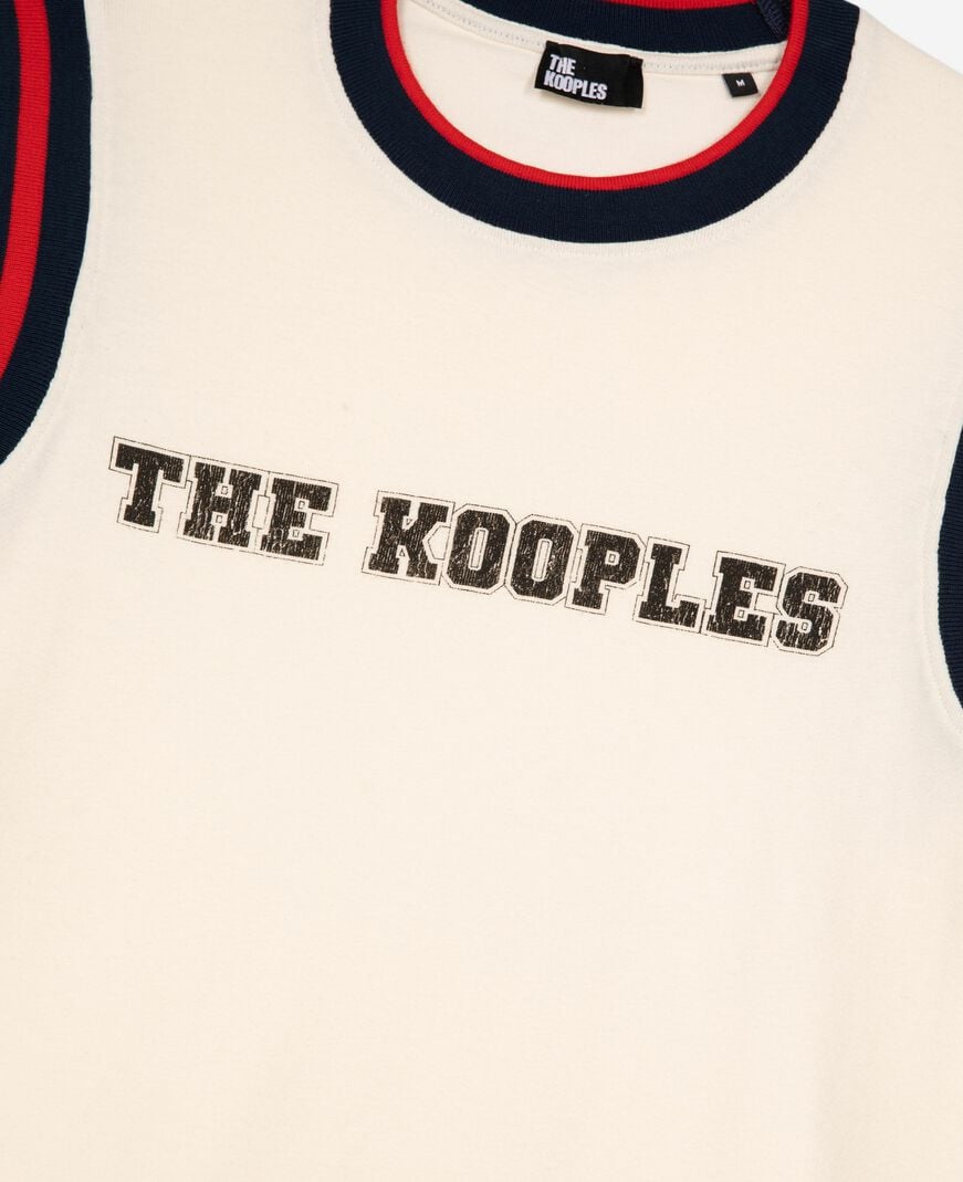 The Kooples MEN ECRU t-shirt with ecru logo