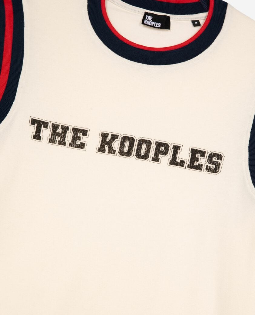 The Kooples MEN ECRU t-shirt with ecru logo