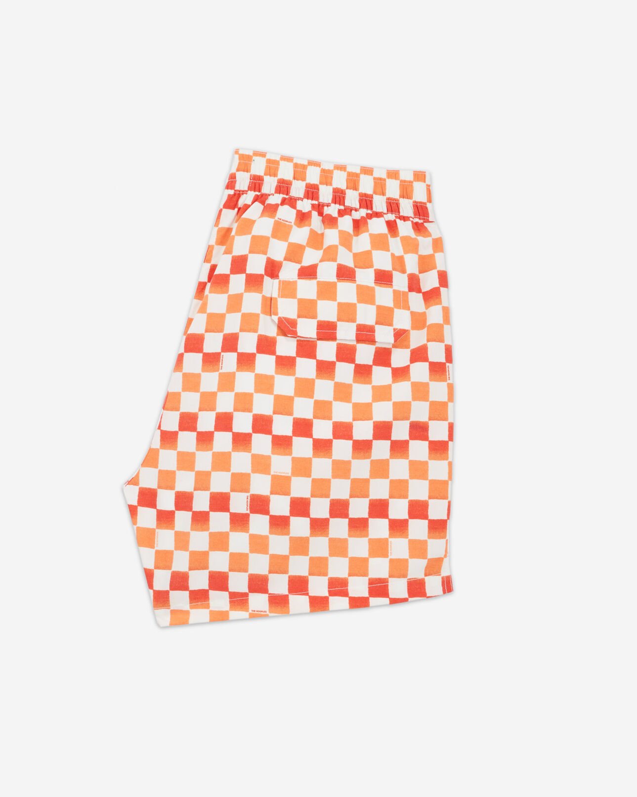 The Kooples HOMME ORANGE RED maillot de bain à carreaux rouge et orange