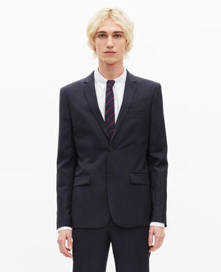 The Kooples H DARK NAVY navy wool slim fit suit jacket