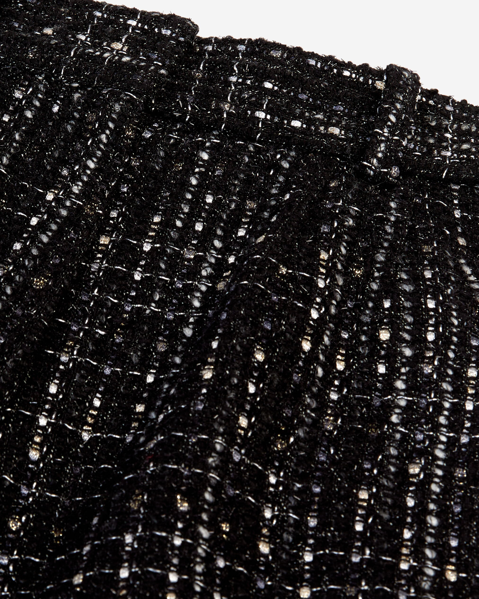 Black and white tweed shorts