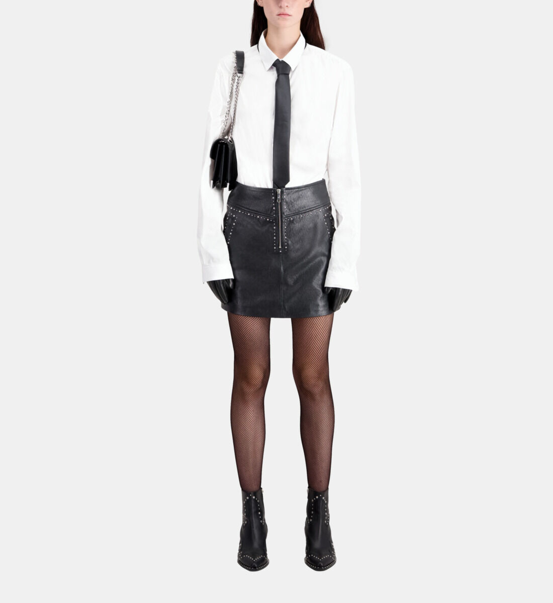 Jupe en cuir the kooples store