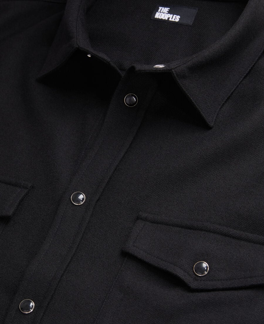 The Kooples H BLACK black flannel shirt