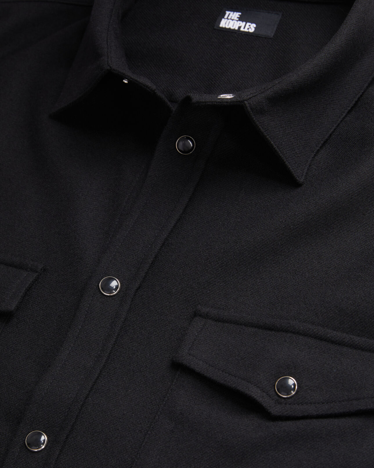The Kooples H BLACK black flannel shirt