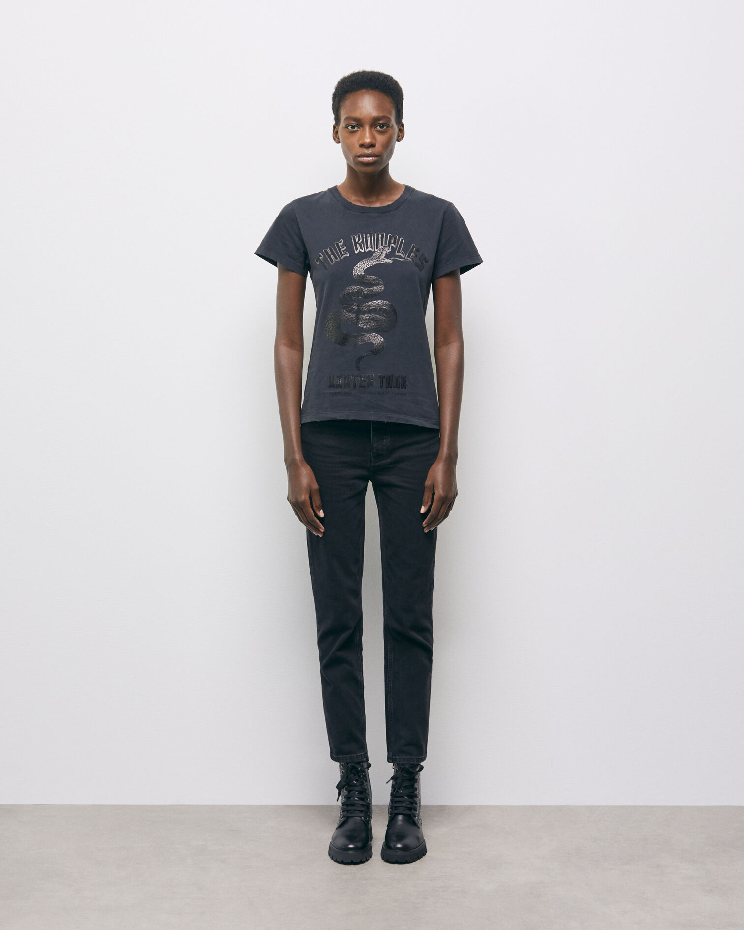 T-shirt sérigraphié noir, BLACK, hi-res image number null