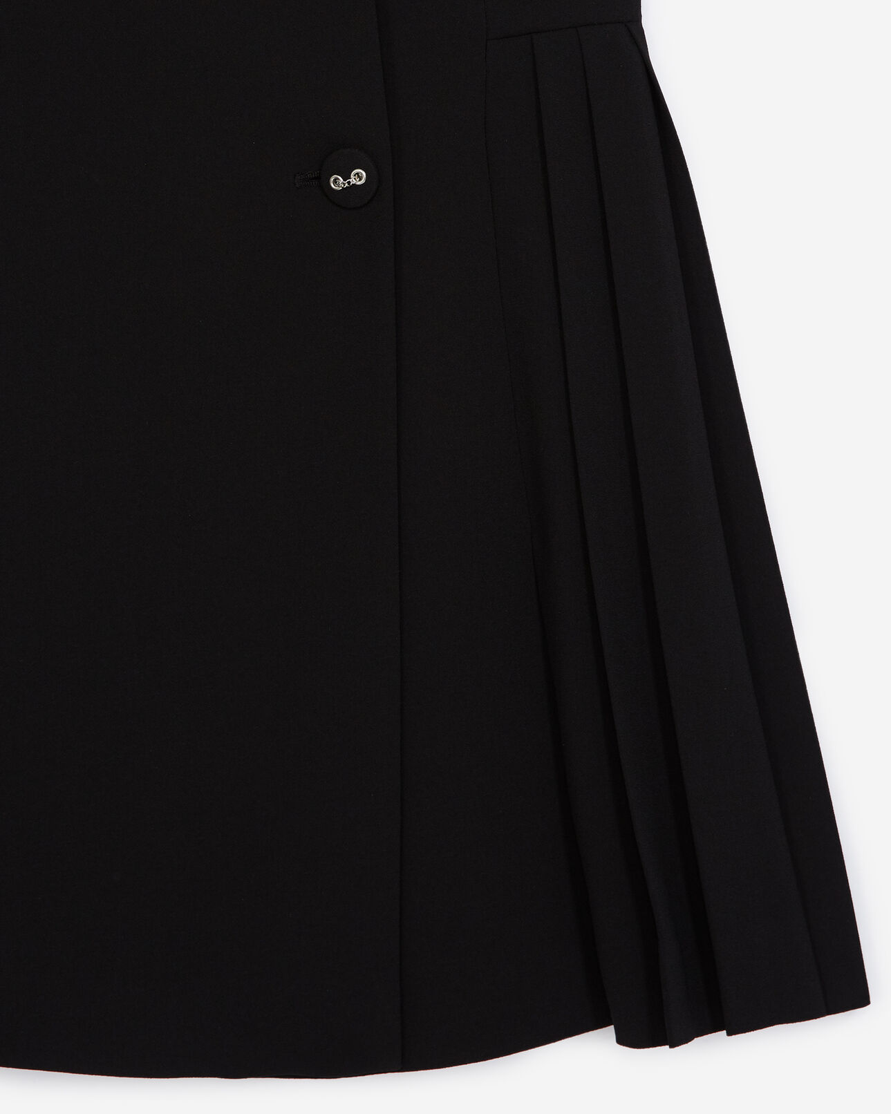 The Kooples WOMEN BLACK sleeveless short black dress with buttons