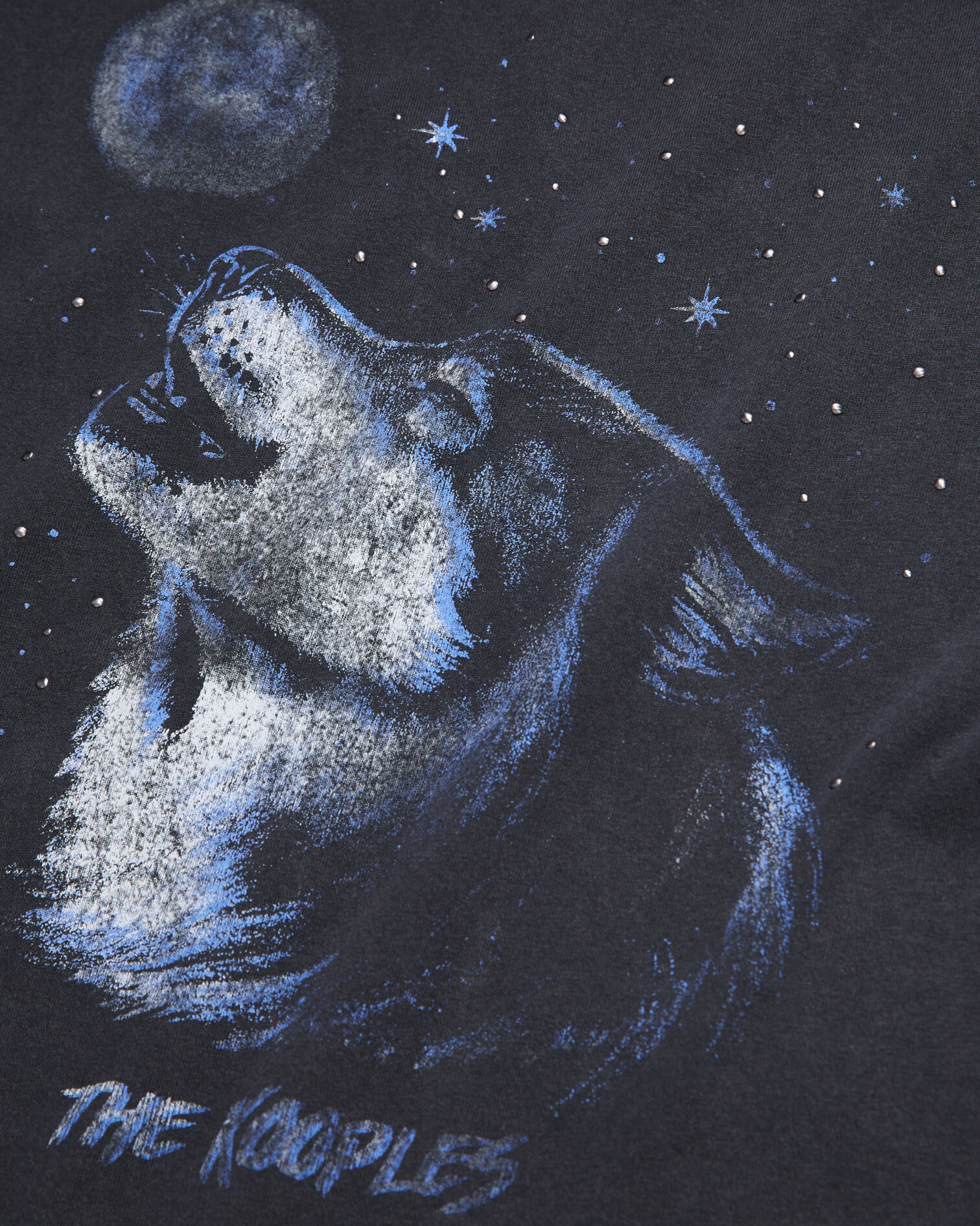 T-shirt Femme noir avec sérigraphie Wolf, BLACK WASHED, hi-res image number null