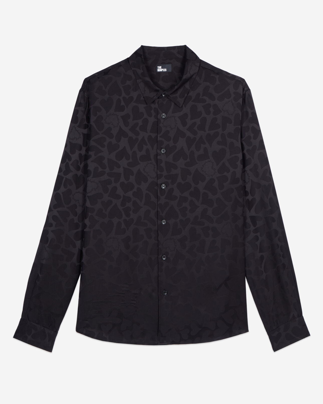 The Kooples HOMME BLACK chemise jacquard noire