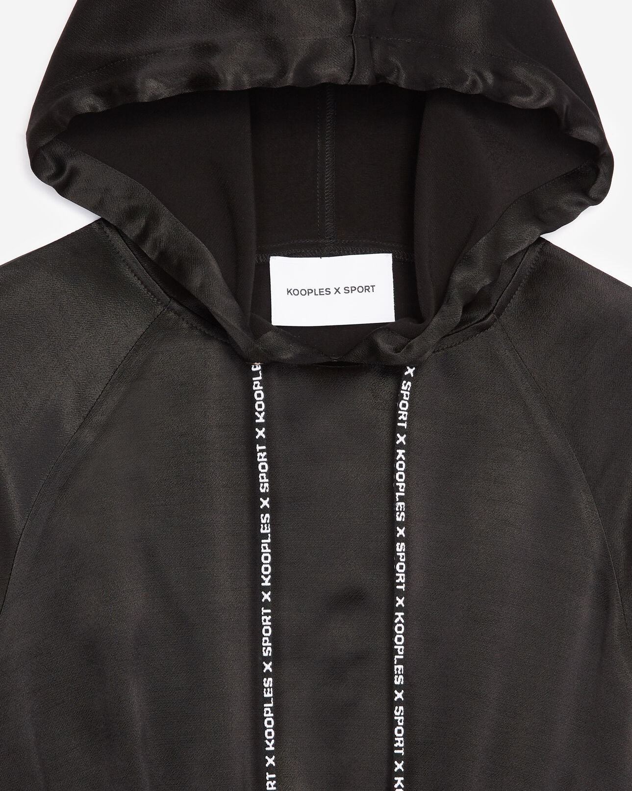 The Kooples WOMEN BLACK black hoodie with elastic logo band