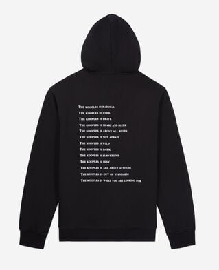 The Kooples MEN BLACK what is black hooded zip-up sweatshirt