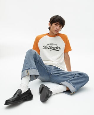 The Kooples HOMME ECRU t-shirt avec sérigraphie logo écru