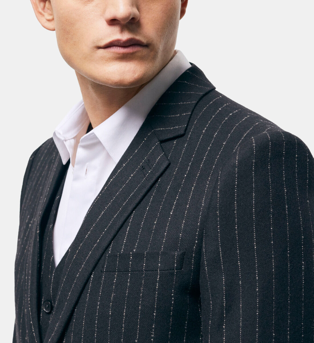 Striped suit jacket