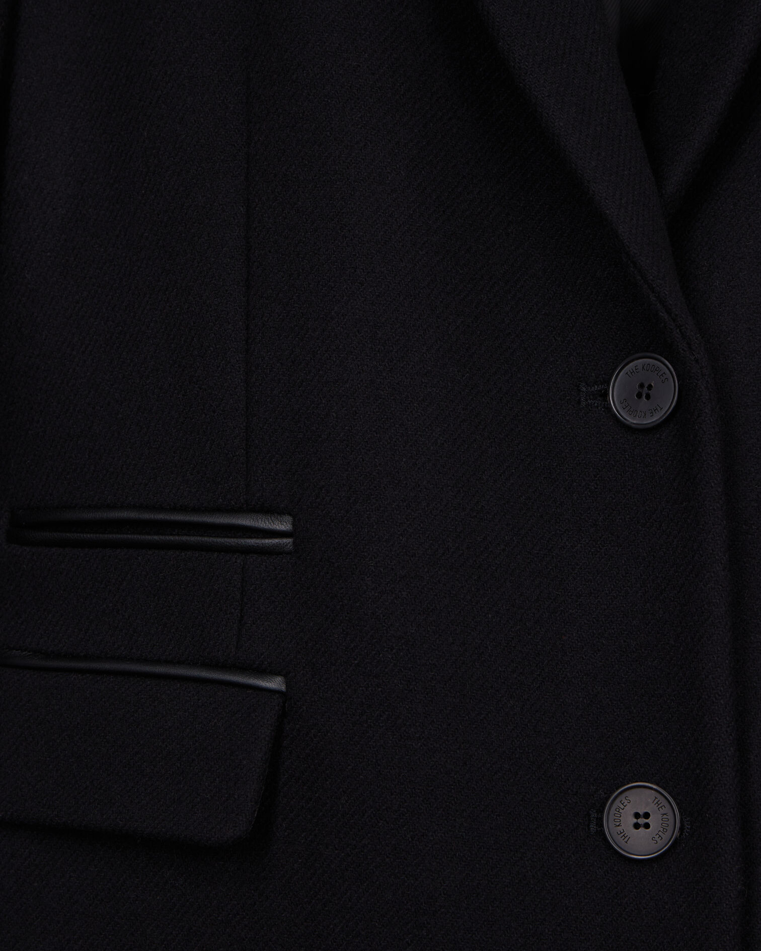 Manteau long noir en mélange de laine, BLACK, hi-res image number null