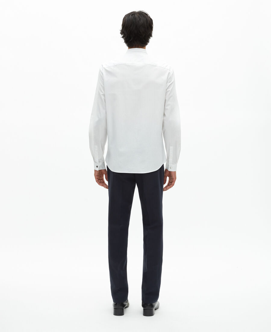 The Kooples MEN WHITE / BLACK formal shirt with white collar