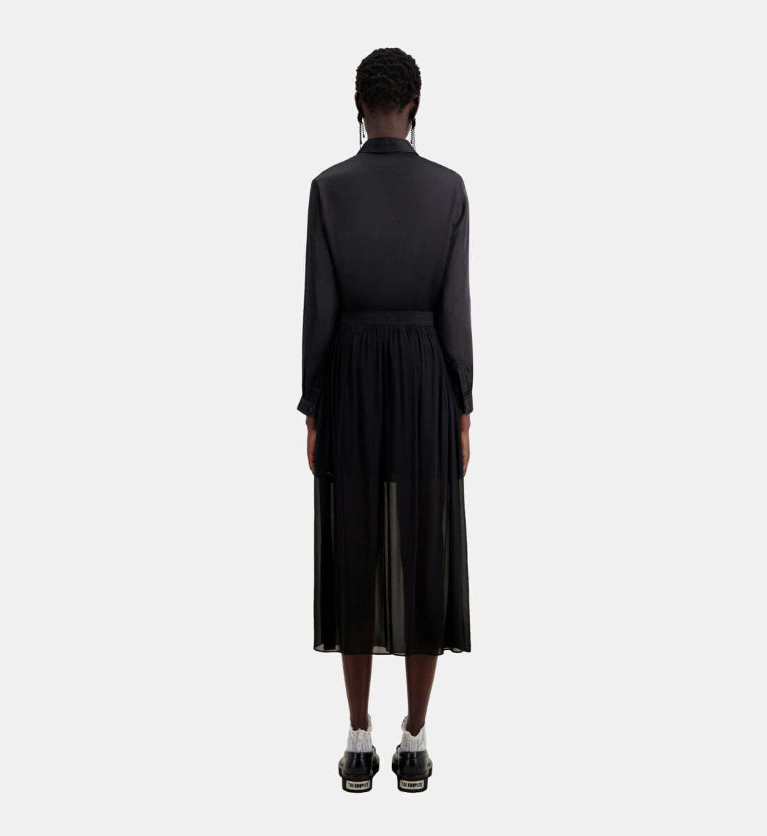 Jupe longue noire avec poches The Kooples