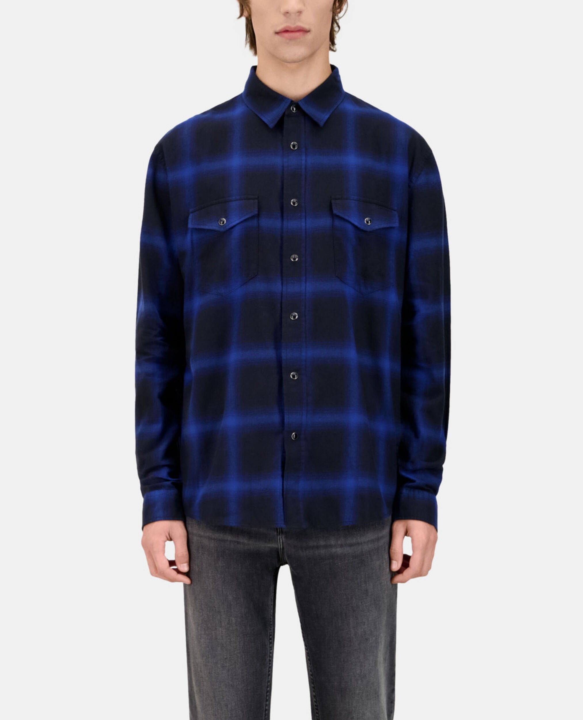 Chemise à carreaux noirs, BLUE BLACK, hi-res image number null