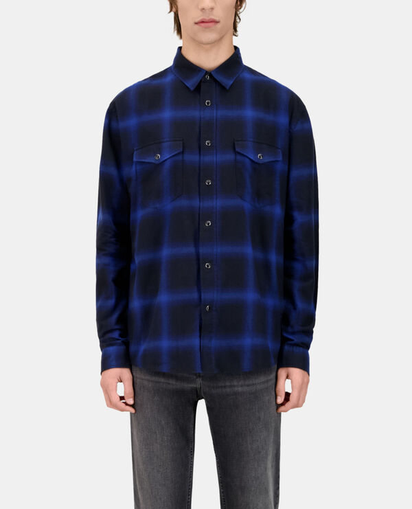 The Kooples HOMBRE BLUE BLACK camisa de cuadros