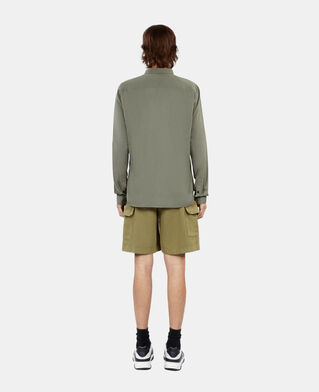 The Kooples HERREN WOOD KAKI gr&uuml;nes hemd aus baumwollvoile