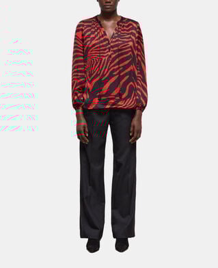 The Kooples MUJER BLACK - RED blusa estampada roja