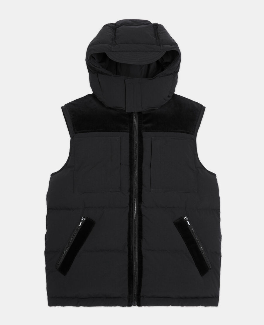 The Kooples HERREN BLACK ärmellose schwarze daunenjacke