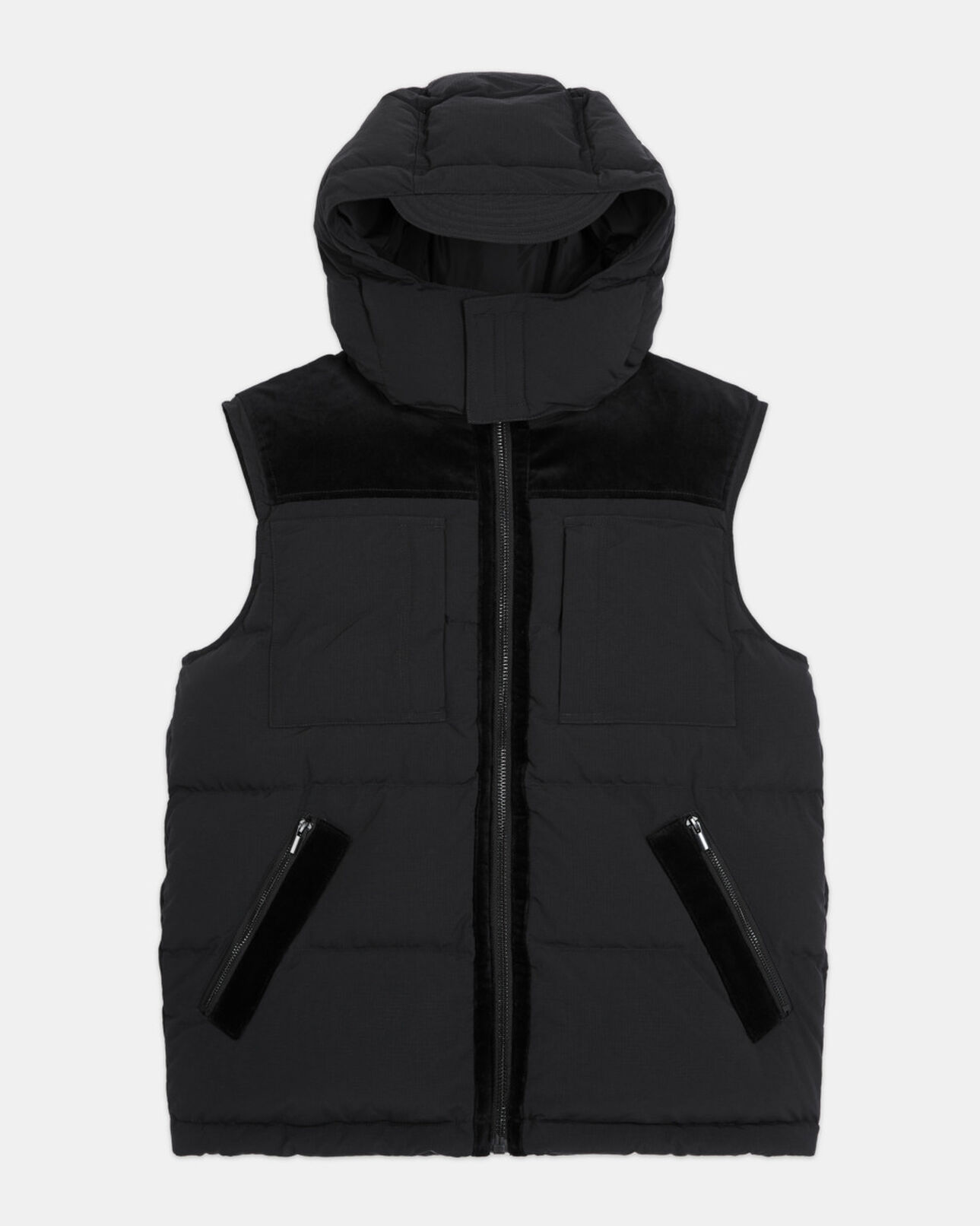 The Kooples HOMME BLACK doudoune sans manches noire