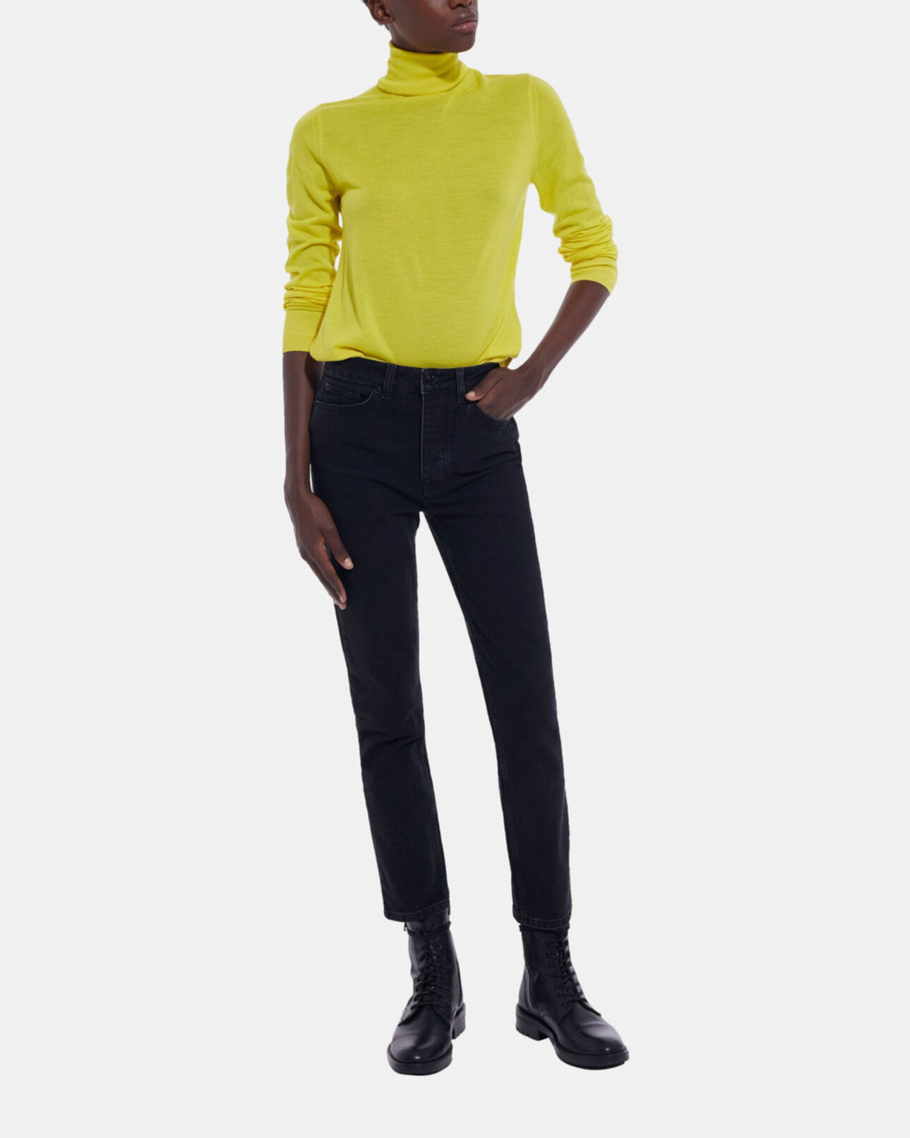 The Kooples DAMEN YELLOW gelber wollpullover