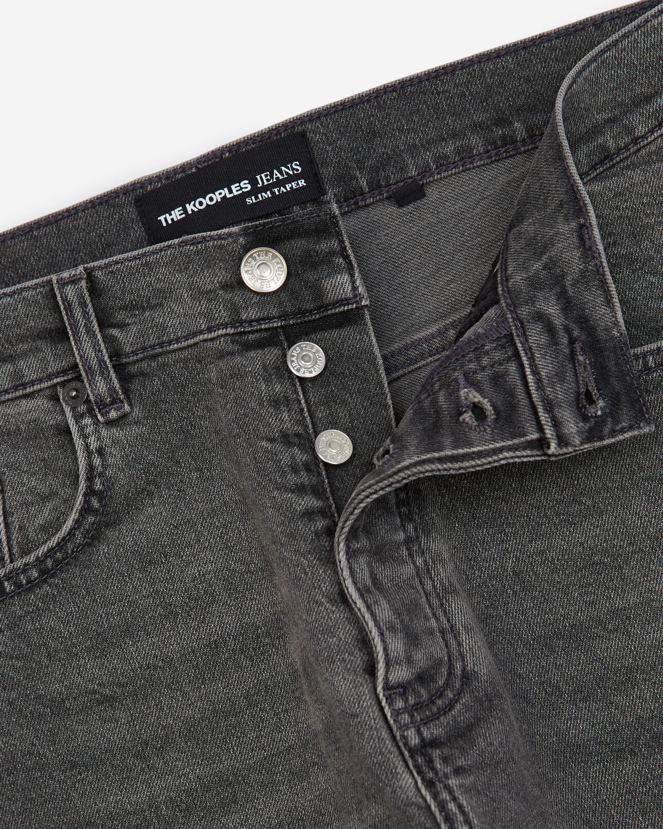 The Kooples MEN BLACK WASHED skinny jeans