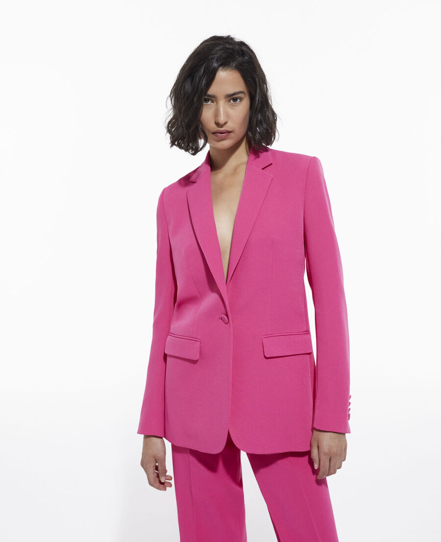 vibrant pink formal jacket