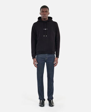The Kooples HOMME BLACK sweatshirt à capuche logo noir