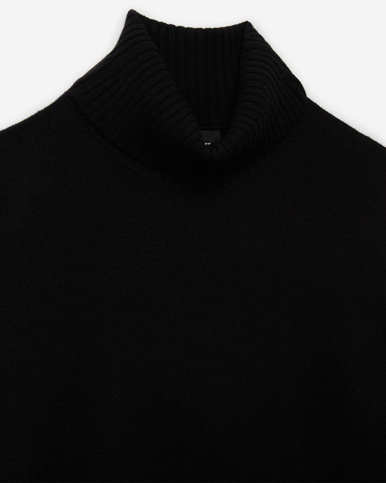 The Kooples MEN BLACK black wool and cashmere turtleneck sweater