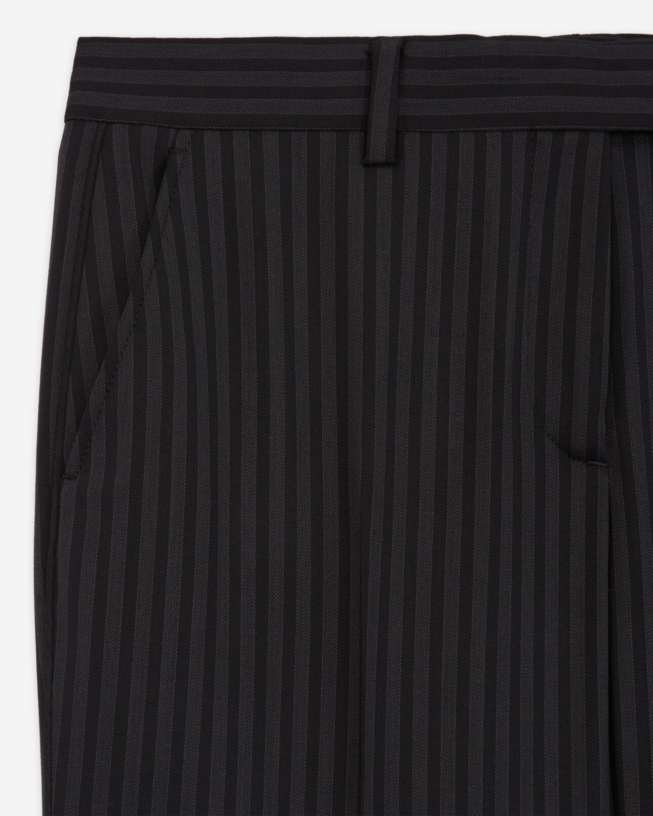 The Kooples WOMEN BLACK GREY striped wool suit pants