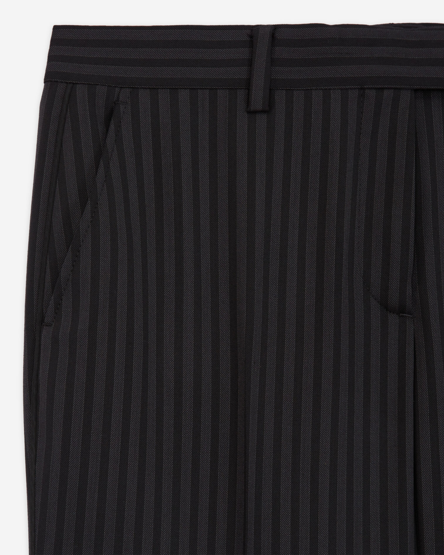 Striped wool suit pants, BLACK GREY, hi-res image number null