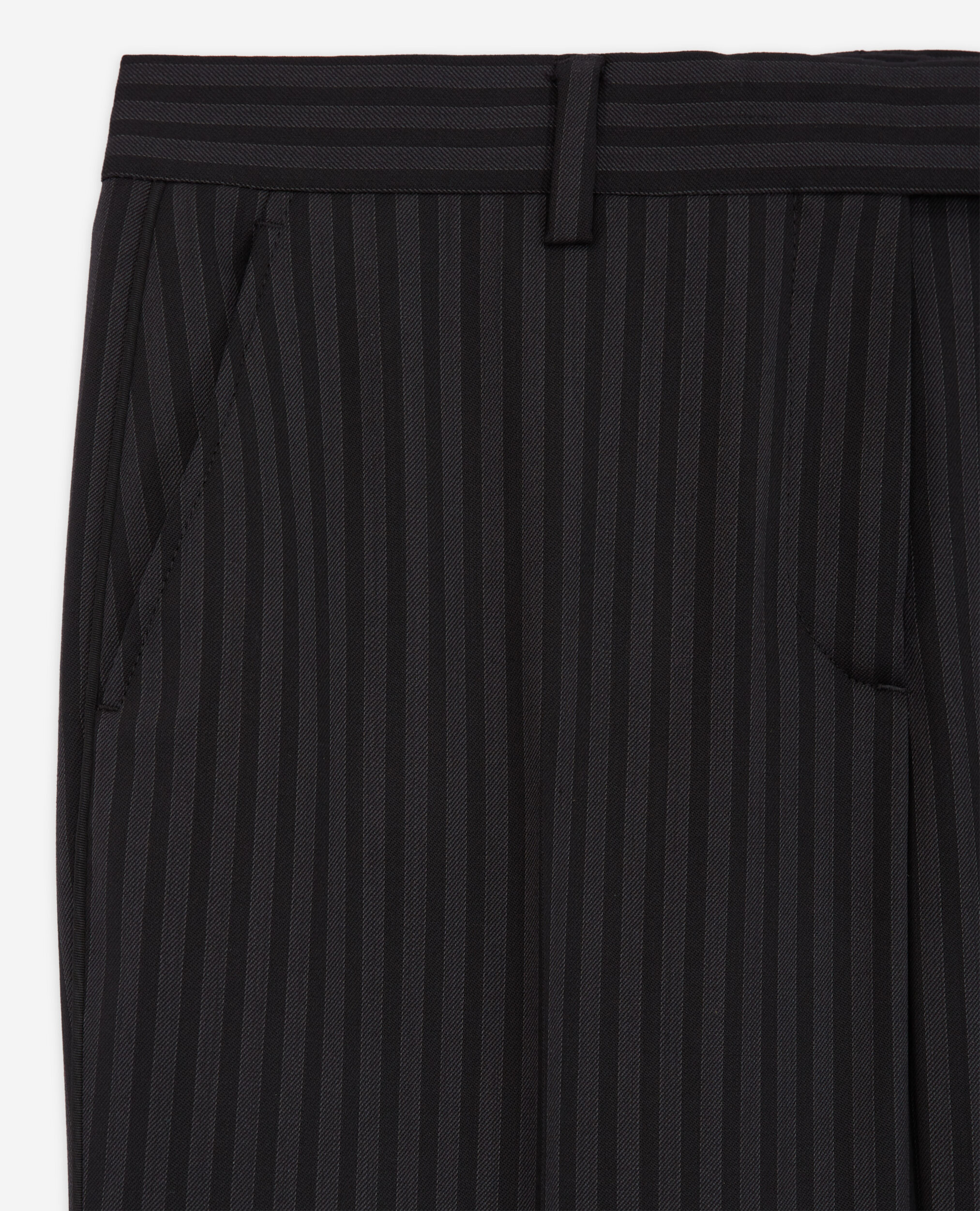 Striped wool suit pants, BLACK GREY, hi-res image number null