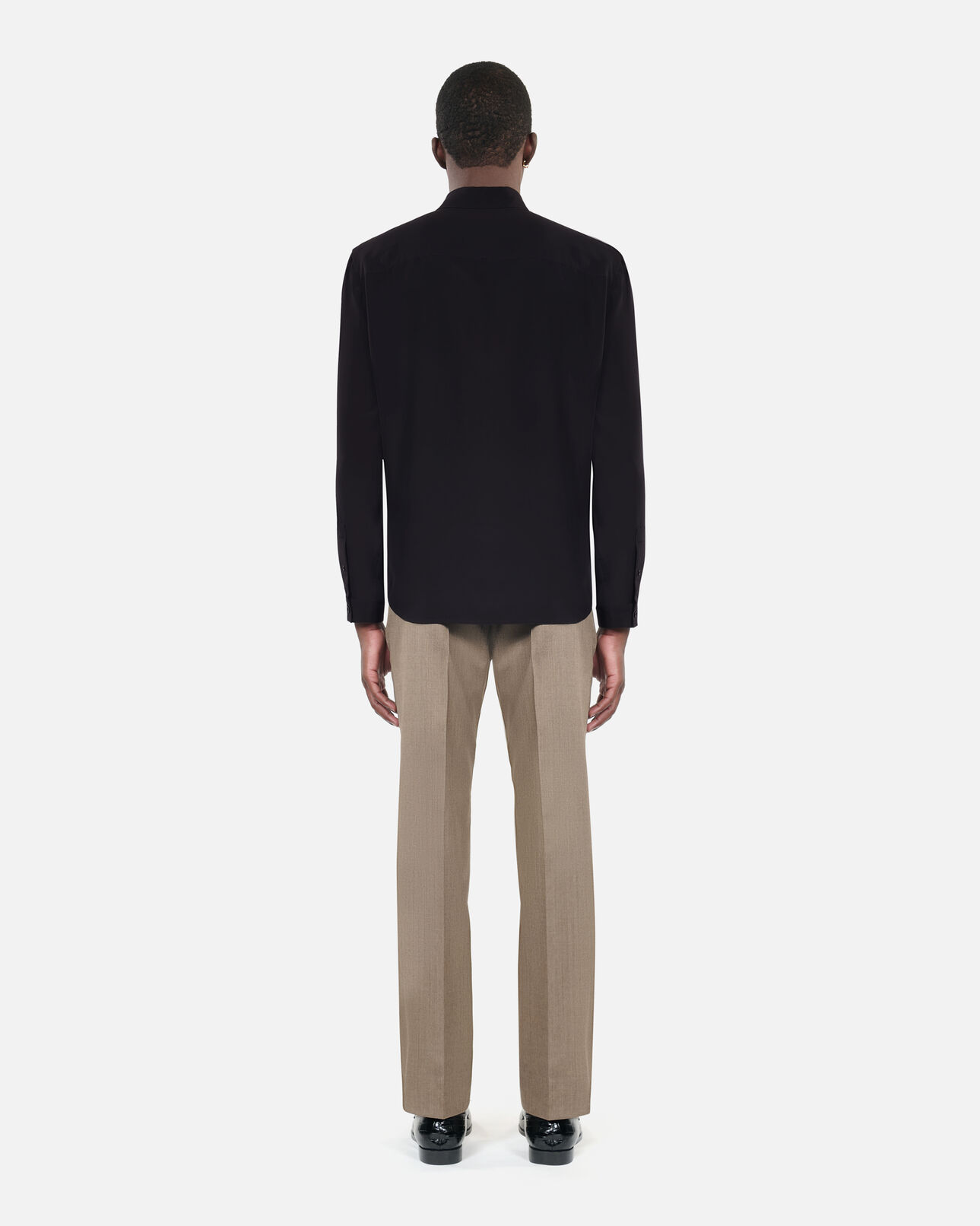 The Kooples MEN BLACK black silk shirt