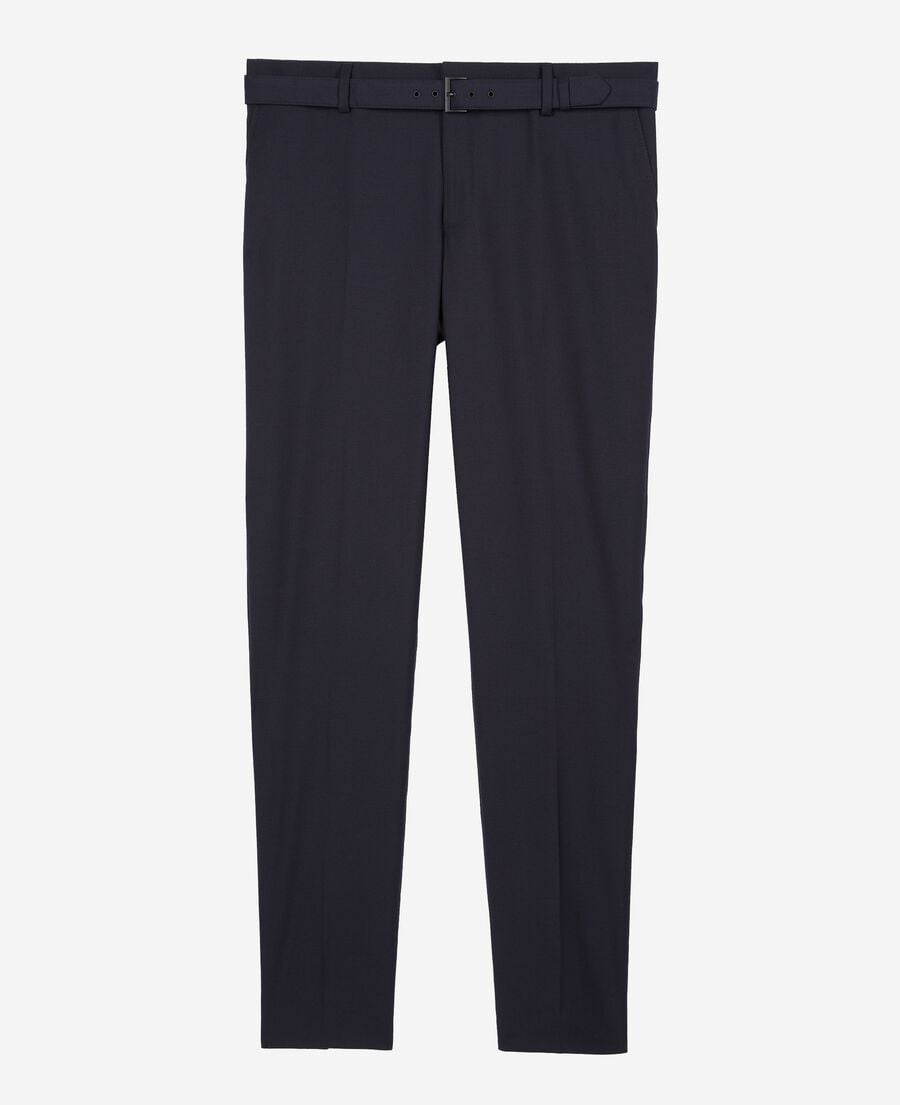 The Kooples MEN DARK NAVY super 100s navy wool suit pants
