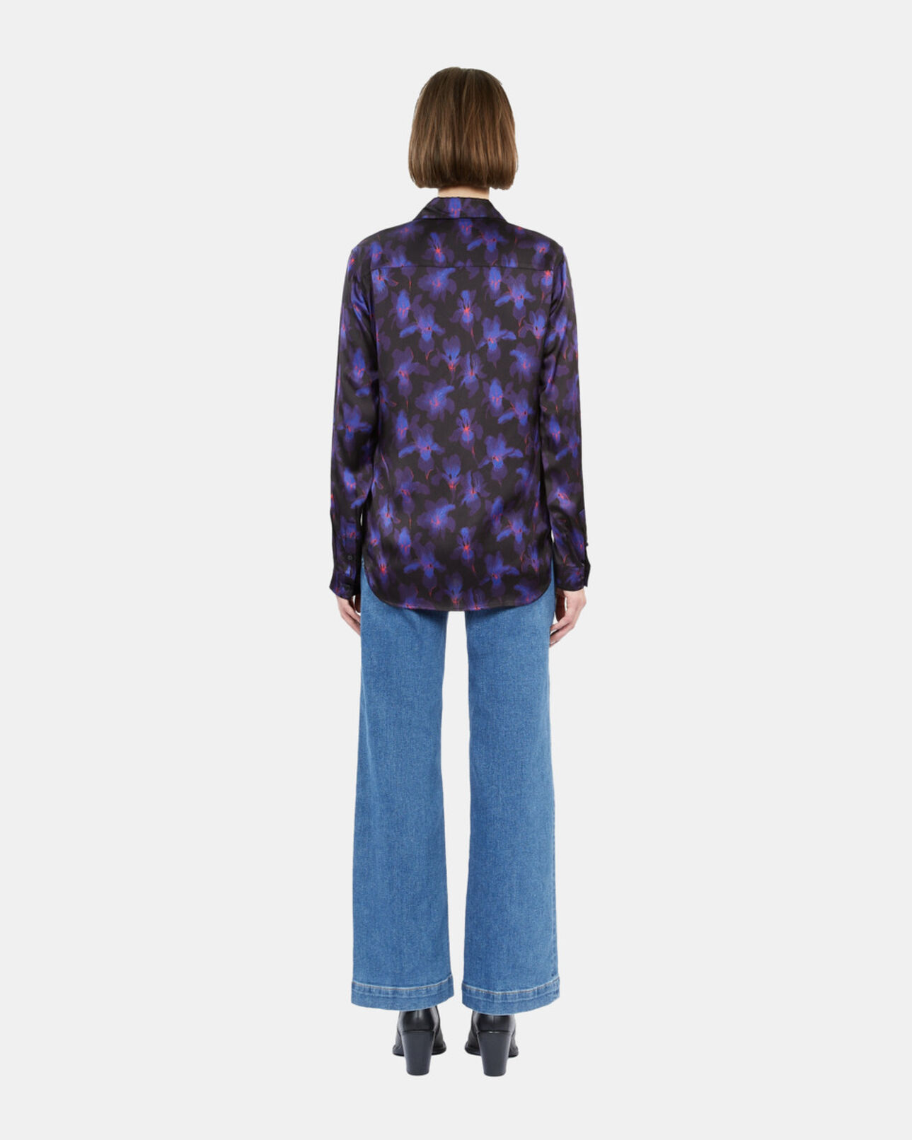 The Kooples MUJER BLACK /LIGHT PINK / BLUE camisa estampada