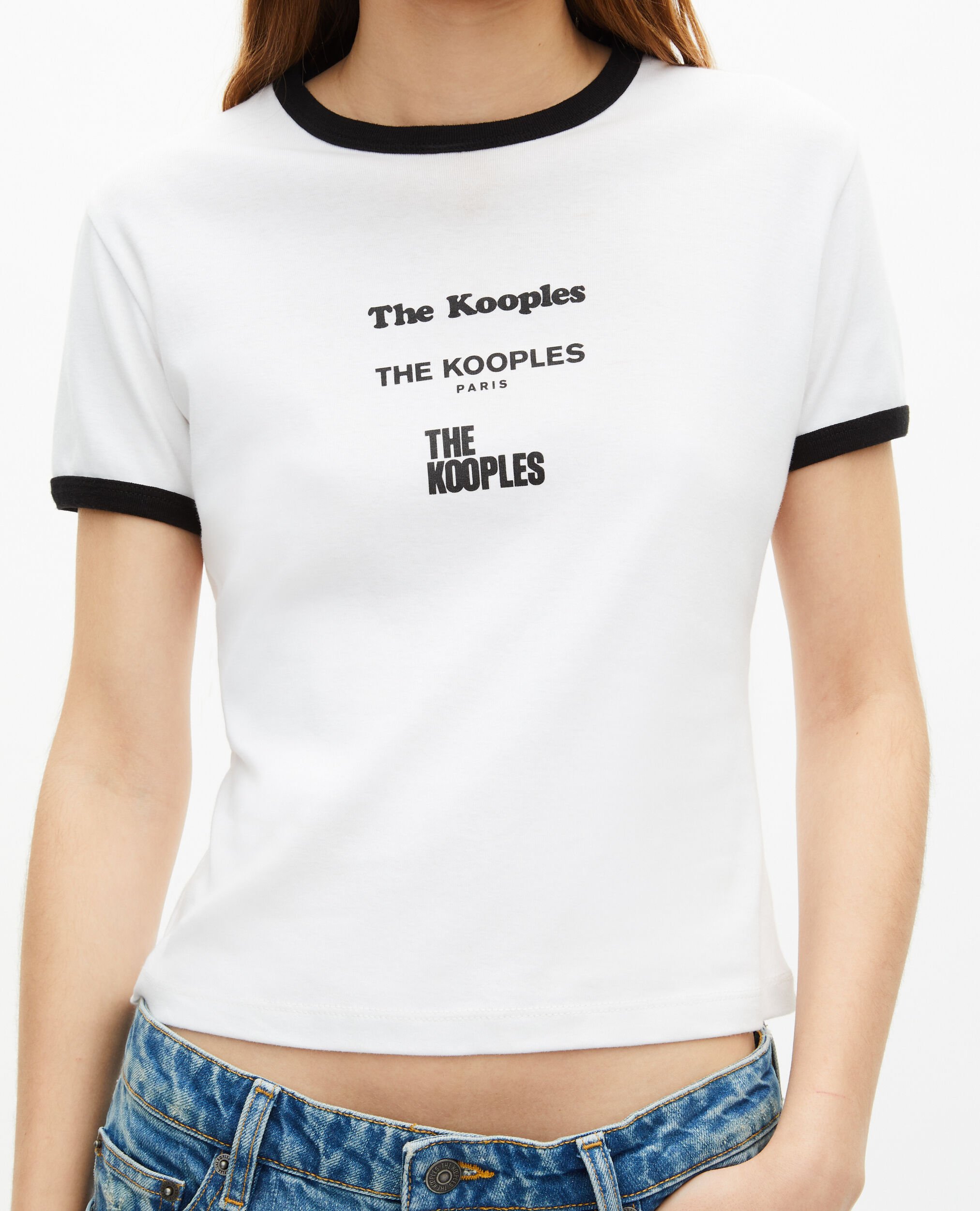 Weißes T-Shirt mit Locations-Siebdruck, WHITE, hi-res image number null