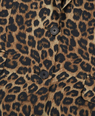 The Kooples DAMEN LEOPARD gerade geschnittene jacke mit leopardenmotiv