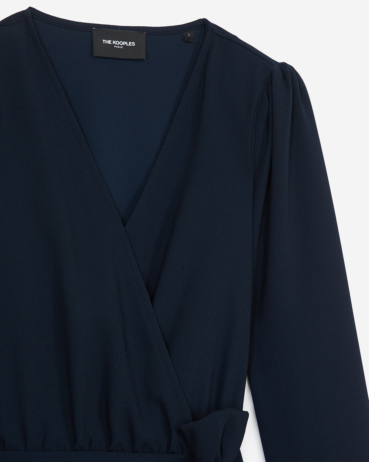 The Kooples FEMME NAVY robe noire avec détails bijoux