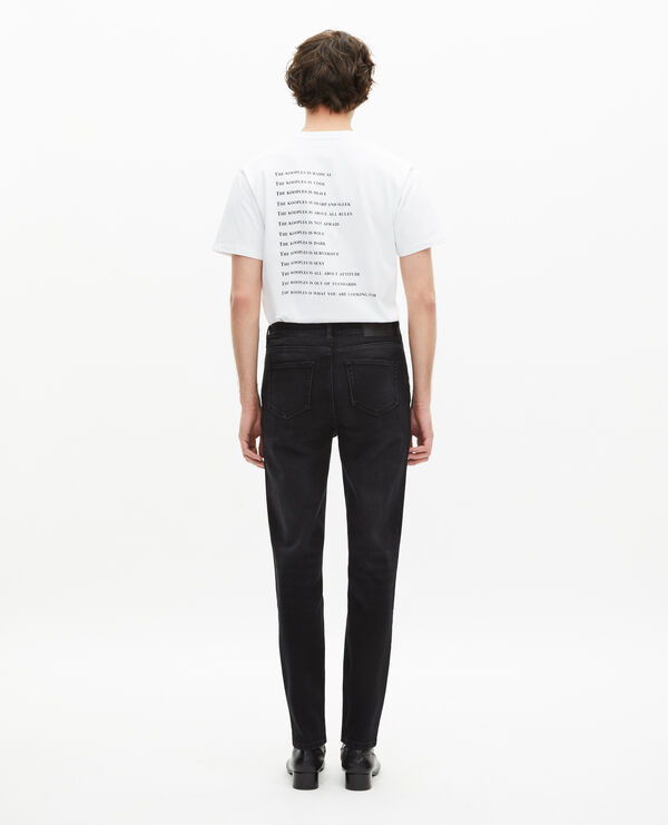 The Kooples MEN BLACK WASHED black slim jeans