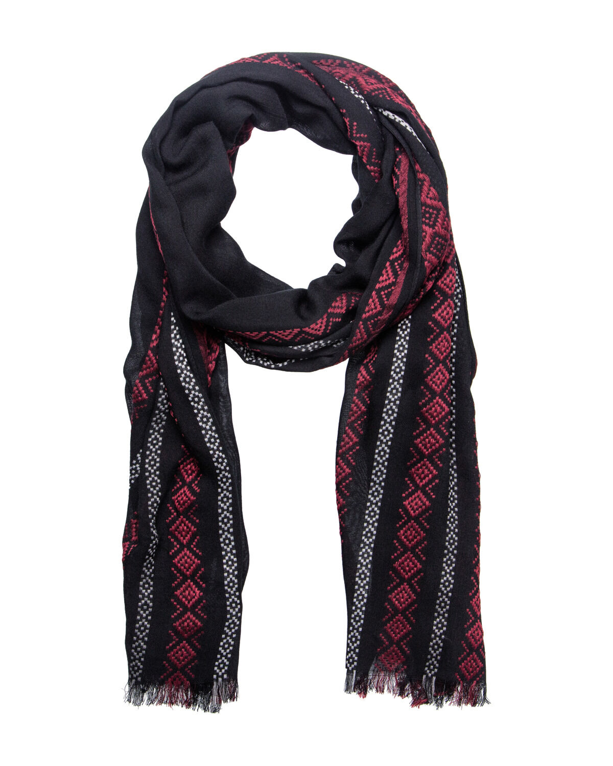 Burgundy and black scarf discount